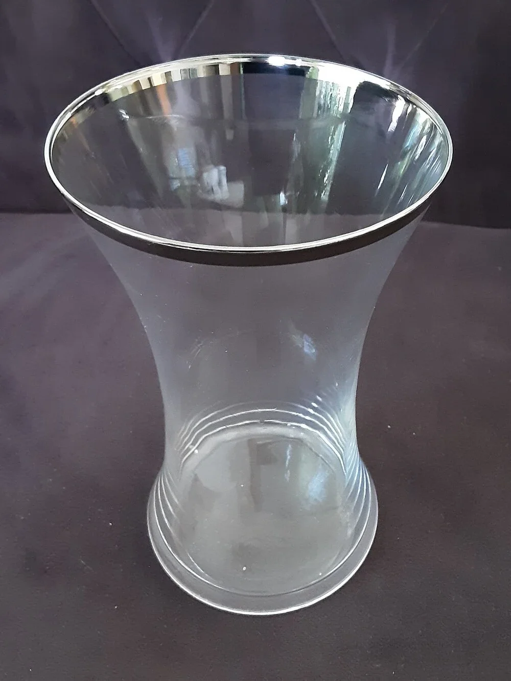 Z-Galleries Champagne Toasting Flutes Silver-Rim Clear Glass Bouquet Set